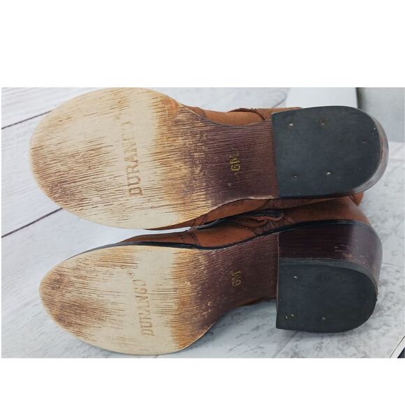 Durango 14 Inch Brown Belted Western Boots Cowboy Cowgirl Sz 6 - Picture 7 of 11